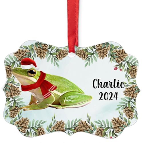 American Green Tree Frog Christmas Ornament 2024