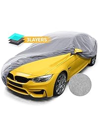 Fundas para coche, cubiertas para coche para interior gris, antipolvo, antipájaros, árbol de caídas, antiviento, lona de coche de 200 pulgadas