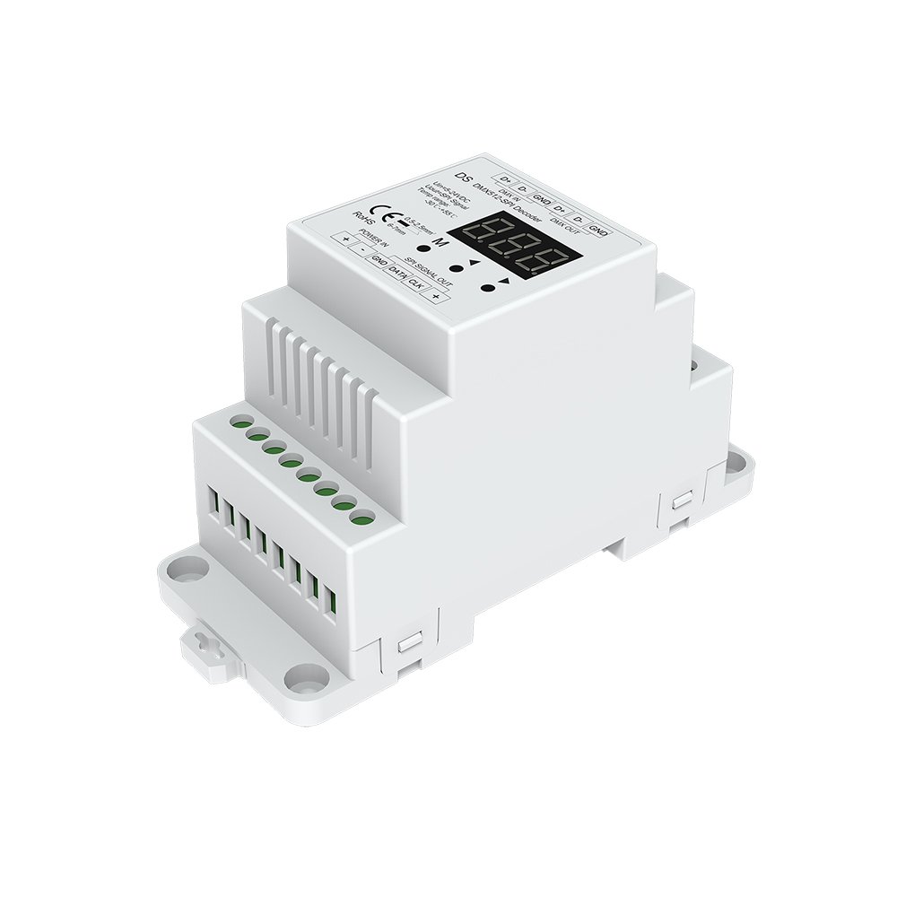 DMX512 to SPI Converter DMX Decoder SPI Controller Compatible with Kinds of Digital IC LED Strip Pixel Strip Light