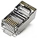 Tupavco TP806 Shielded RJ45 CAT5 CAT5E Crimp Connector (100 Pack Bag) 8P8C STP Ethernet Network Cable Plug Crimp Jack...