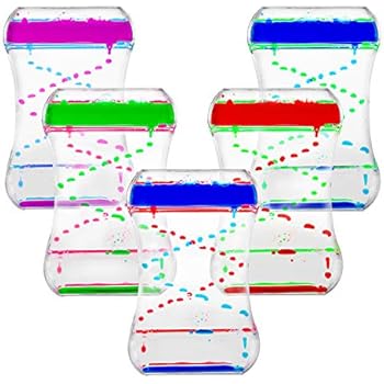 Super Z Outlet Liquid Motion Bubbler for Sensory Play, Fidget Toy, Children Activity, Desk Top, Assorted Colors (Style #2)