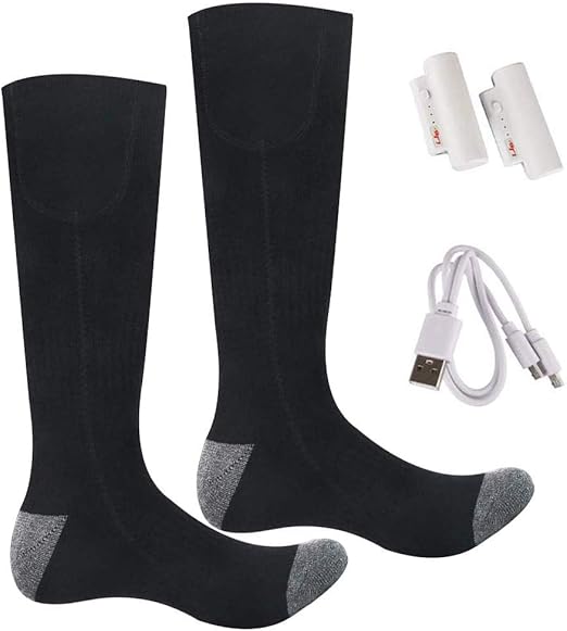 Battery Heated Socks, Rechargeable Heating Socks, Winter Electric Thermal Socks Foot
