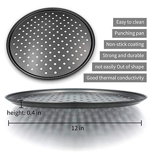 Alices Pizza Pan With Holes,12 Inch Round Pizza Pan for Oven Pizza