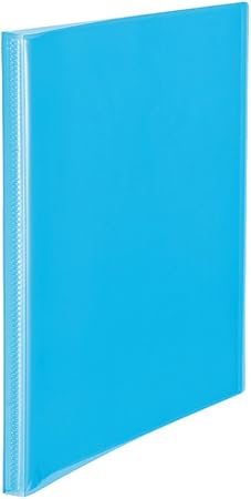 Amazon プラス クリアファイル シンプルクリアーファイル 40ポケット ブルー 98 191 クリアホルダー 文房具 オフィス用品
