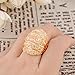 Mytys Gold Cocktail Ring Fishnet Cubic Zirconia Womens Fashion Rings