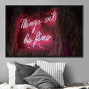 signwin Framed Canvas Wall Art Illuminated Words 3D...