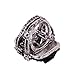 KAYMEN FASHION JEWELLERY Cubic Gem Resin Stone with Crystal Elastic Stacking Rings Antique Gold and Silver Tone 3 Colors (Blue)