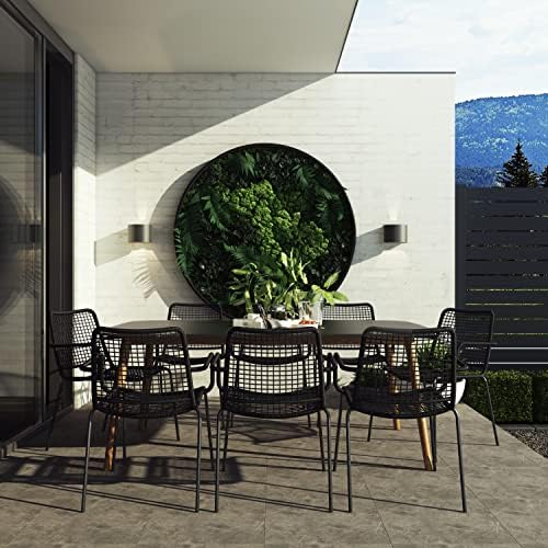 Amazonia Gales 9Piece Outdoor Rectangular Dining Table Set