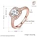TIVANI [Eternity Love Women's Pretty 18K Rose Gold Plated Princess Cut CZ Crystal Engagement Rings Best Promise Rings for Her Anniversary Cocktail Arrow Wedding Bands Collection Jewelry Rings