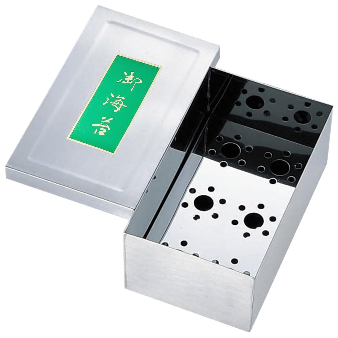 TIKUSAN Japanese Seaweed Container Sushi Nori Can Made in Japan Stainless Steel (Small)