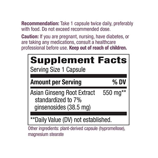 Nature’s Way Asian Ginseng, Promotes Vitality*, Traditional Adaptogen