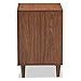 Baxton Studio Studios Nightstand, Medium, White and Walnut
