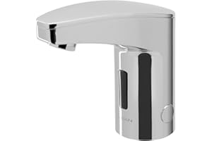 Sloan Optima EAF-350 Sensor Activated Touch-Free Faucet, Commercial Grade w/Mounting Hardware & Integrated Side Mixer - 0.5 GPM Battery-Powered Deck-Mounted Mid Body, Polished Chrome Finish, 3335111