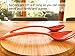 Clean Dezign Extra Large Serving Bowl with Cutting Board Bamboo Lid and Servers - Bamboo Fiber Material perfect for Salad Fruit Pasta (Large, Red)