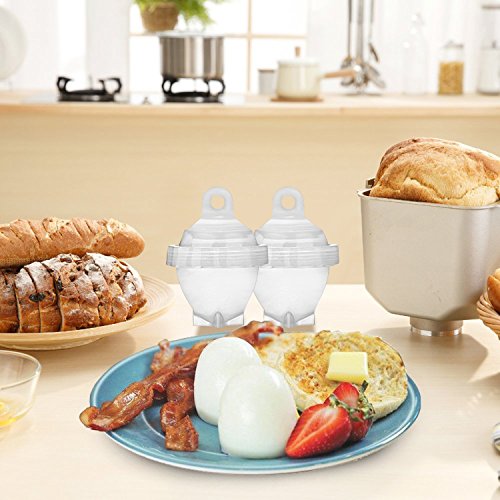 WEBSUN Hard Boiled Eggs Cooker with Egg Separator AS SEEN ON TV, BPA Free Egg Cooker Hard & Soft Maker (White 7 PCS)