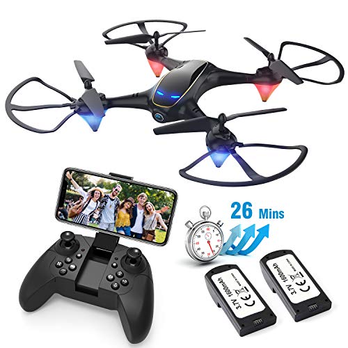 Drones with Camera for Adults Long Flight Time, EACHINE E38 Wifi FPV