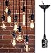 KINGSO 4 Pack E26 E27 Pendant Lamp Socket and Cord Screw Bulbs Edison Retro Hanging Lantern Holder with Wire Without Switch DIY Projects AC Power 110~220V - Black
