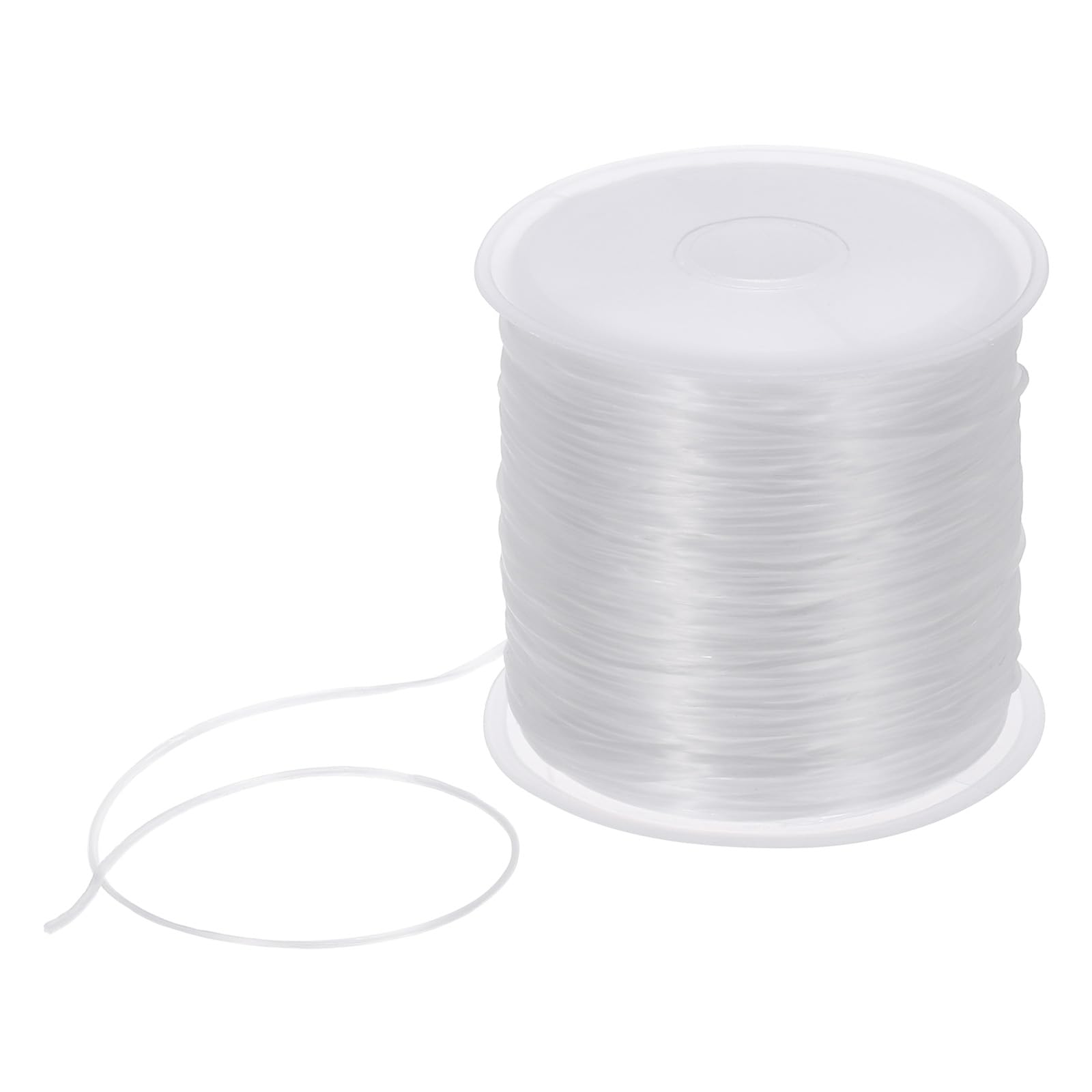 DMiotech Elastic String for Bracelets, 0.8mm Stretchy Strings Stretch Bead Cord White String Thread for Jewelry Bracelet Making Necklaces Beading DIY Craft, 60m/66 Yards