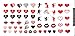 Valentine's Day Nail Decals Assortment Water Slide Nail Art Decals - Nail Salon Quality!