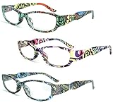 Transparent Colorful Bright Design Print Painting Art Reading Glasses Readers Unisex Womens