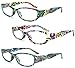 Transparent Colorful Bright Design Print Painting Art Reading Glasses Readers Unisex Womens