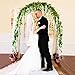 Artificial Flowers Silk Wisteria Vine 5pcs 6.6ft/Piece Wisteria Artificial Plants Greenery Fake Hanging Vines Green Leaf Garland for Wedding Kitchen Home Party Decor (White)