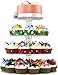 DYCacrlic Acrylic 4-Tier Round Cupcake Stand Display, Dessert Holders Cupcake Tree,Clear Tiered Cake Stand Wedding Cupcake Tower (4 Tier Round Tube)