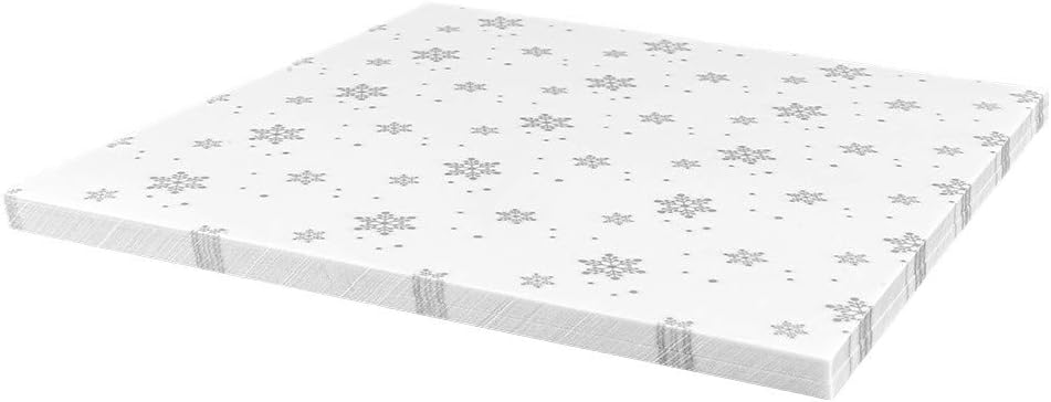 Ideen mit Herz Transparentpapier | 100 Blatt | Premium-Qualität | 110 g/qm | Bedruckt | ideales Faltpapier zum Sterne basteln | transparentes Bastelpapier (Eiskristalle | weiß & Silber, 20 x 20 cm)