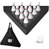 TORPSPORTS Tabletop Shuffleboard Bowling Pin Set Portable Shuffleboard Bowling Pin Game,Solid Wood Shuffleboard Bowling Curling Games- Easy Carry