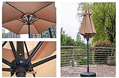 CCLLA Outdoor Garten Sonnenschirme 6,5ft / 2m Outdoor Garten Patio Tisch Sonnenschirm Regenschirm mit brauner… – Bild 5