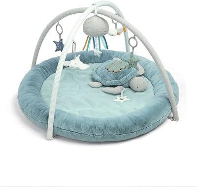 Mamas & Papas Interactive Activity Baby Playmat Gym Welcome to The World Blue