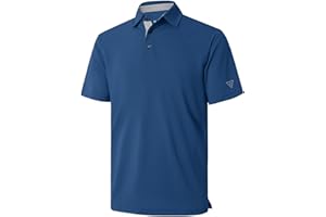 M MAELREG Mens Golf Shirt Short and Long Sleeve Moisture Wicking Dry Fit Performance Solid Casual Pique Golf Polo Shirts for Men