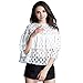 BLDO Women's Summer Loose Ruffles Lace Blouse Shirt Tops