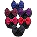 Driew Hair Clip, 6 Pcs Hair Net with Bow Hair Snoods for Women, Velvet, Polyester, Metal
