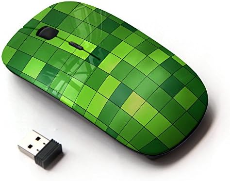 KOOLmouse [ Optical 2.4G Wireless Mouse ] [ Pattern Checkered Green Bright Bling ]