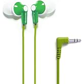 Panasonic ErgoFit In-Ear Earbud Headphones RP-HJE120-G (Green) Dynamic Crystal Clear Sound, Ergonomic Comfort-Fit