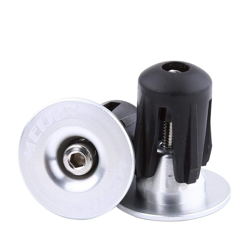 Tbest ycle grips,2pcs Bike Handlebar End Plug Colorful Aluminum ycle Handlebars Bar Grips End Plugs Bike Bar End s Bike Accessory replacement for Mountain Bike Road ycle MTB(Gold)