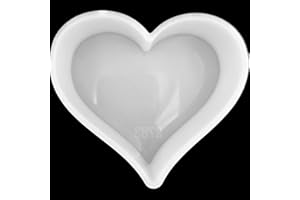 [Check Our Store] VONZK Car Freshie Mold Freshie Silicone Mold 4 1/4” W X 3 3/4” L X 1 1/4” H for Aroma Beads DIY Handmade Freshies Mould (Plain Heart)