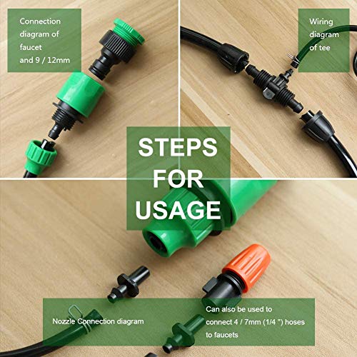 Drip Irrigation Kit, with Stainless Steel Clamp and Thick Tube Garden