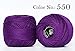 LE PAON 1000Y 8# 50g Mercerized Cotton Crochet Thread Balls Purple Pearl Cotton Knitting Yarn Balls for Crochet Hardanger Cross Stitch Friendship Bracelets 2 Balls (Color No.:550)