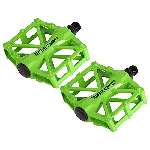 Bicycle Pedals, 3 Colors Lightweight Anti-skid Aluminium Cycling Pedals for Long Distance Riding(Green) Bicyclepedal Bicycles And Spare Parts Bicyclepedal Bicycles And Spare Pedals For Mountain Bike