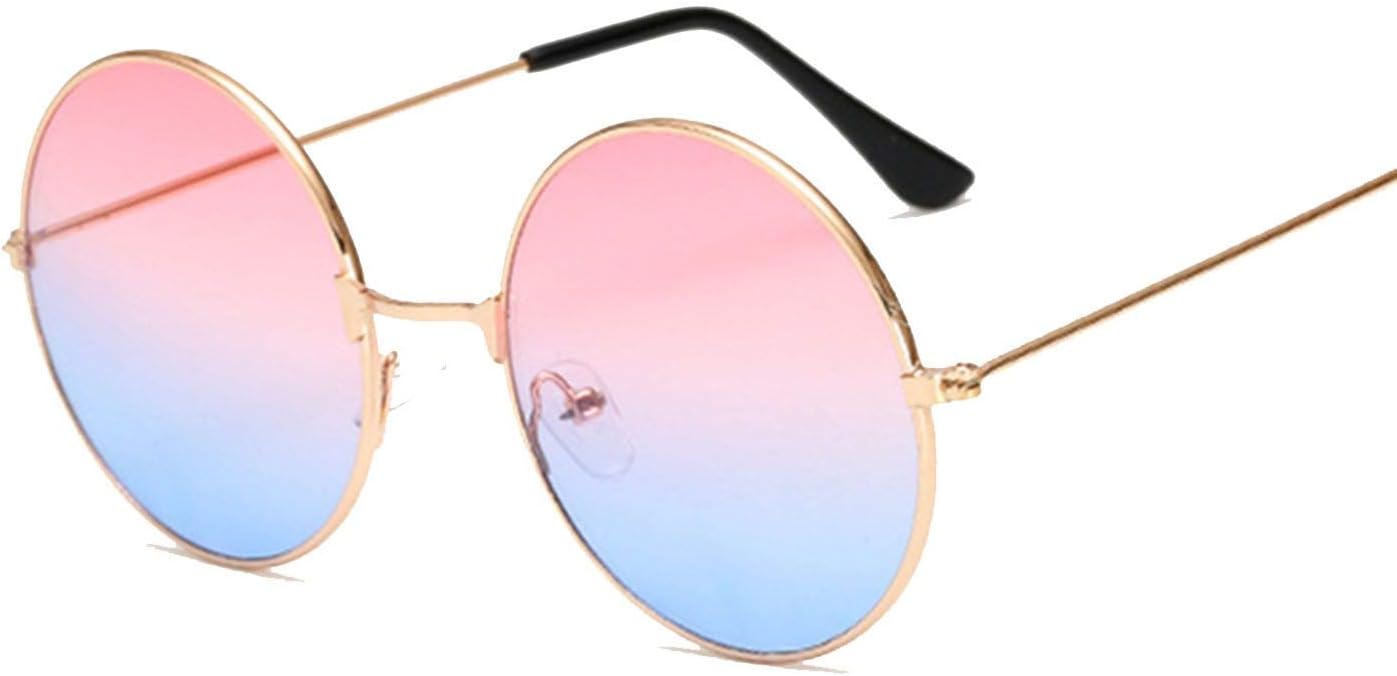 Fashion Candy Vintage Round Mirror Sunglasses Women Black Sun Glasses Female