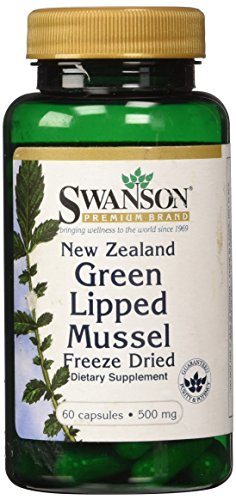 Swanson New Zealand Green Lipped Mussel, Freeze Dried 500 mg 60 Caps