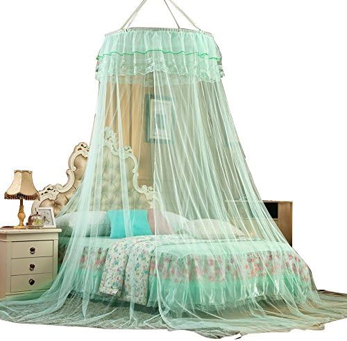 ZHHAN Mosquito Net Bed Canopy,Lace Dome Netting Bedding Double Bed Conical Curtains Fly Screen Netting Bug Screen Repellant - Repels Insects Carrying Malaria &amp; Diseases For Home or Travel Use (green)