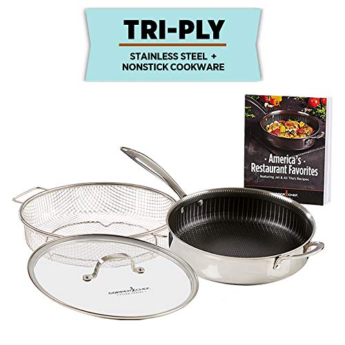 Copper Chef Titan Pan, Try Ply Stainless Steel NonStick Frying Pan, 11