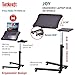 Tatkraft Joy Height Adjustable Laptop Stand with Mouse Pad, Sturdy and Portable, Mobile Ergonomic Laptop Desk Table, Blackthumb 3