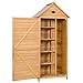 Goplus Outdoor Storage Shed Yard Locker Storage Hutch Wooden Arrow Shed for Garden