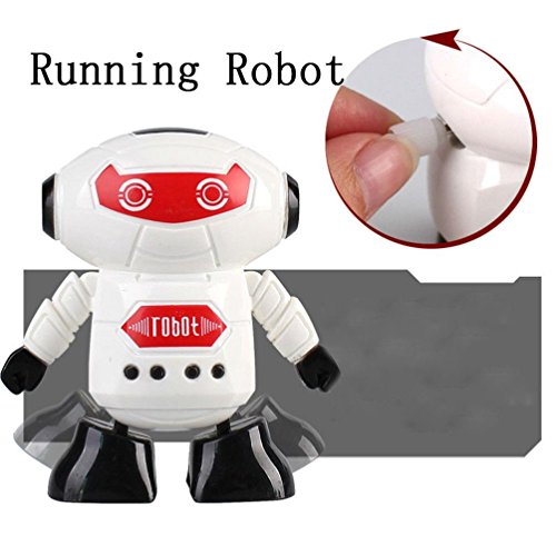 Livoty Clockwork Wind Up Running Robot Toy for Baby Kids Developmental Gift Puzzle Toys Lovely Gift for Child and Adult (Random Color)