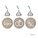 Andaz Press Chocolate Drop Labels Stickers, Wedding Hugs & Kisses from The New Mr. & Mrs, Burlap Print, 216-Pack, for Bridal Shower Engagement Kisses Party Favors Decor