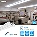 LEONLITE 4FT LED Shop Light Linkable, 40W 5000K Daylight Super Bright Integrated Fixture Utility Light, Surface + Suspension Mount, Plug and Pull Chain, ETL & Energy Star Listed, Pack of 4